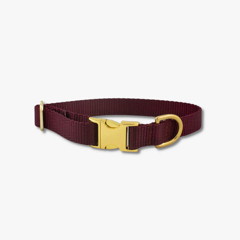 BURGUNDY DOG COLLAR