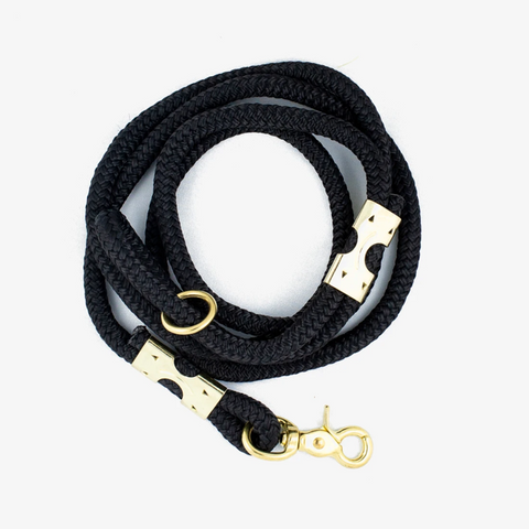 BLACK ROPE DOG LEASH