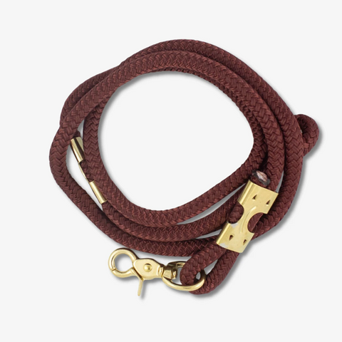 BURGUNDY ROPE DOG LEASH